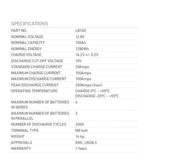 100AH 12V LITHIUM BATTERY